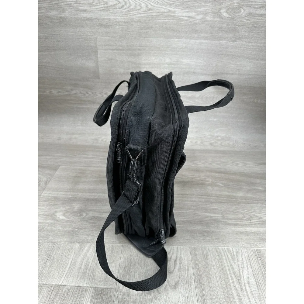 TUMI Alpha Expandable Ballistic Nylon Briefcase Business Laptop Bag 2671D3 Black